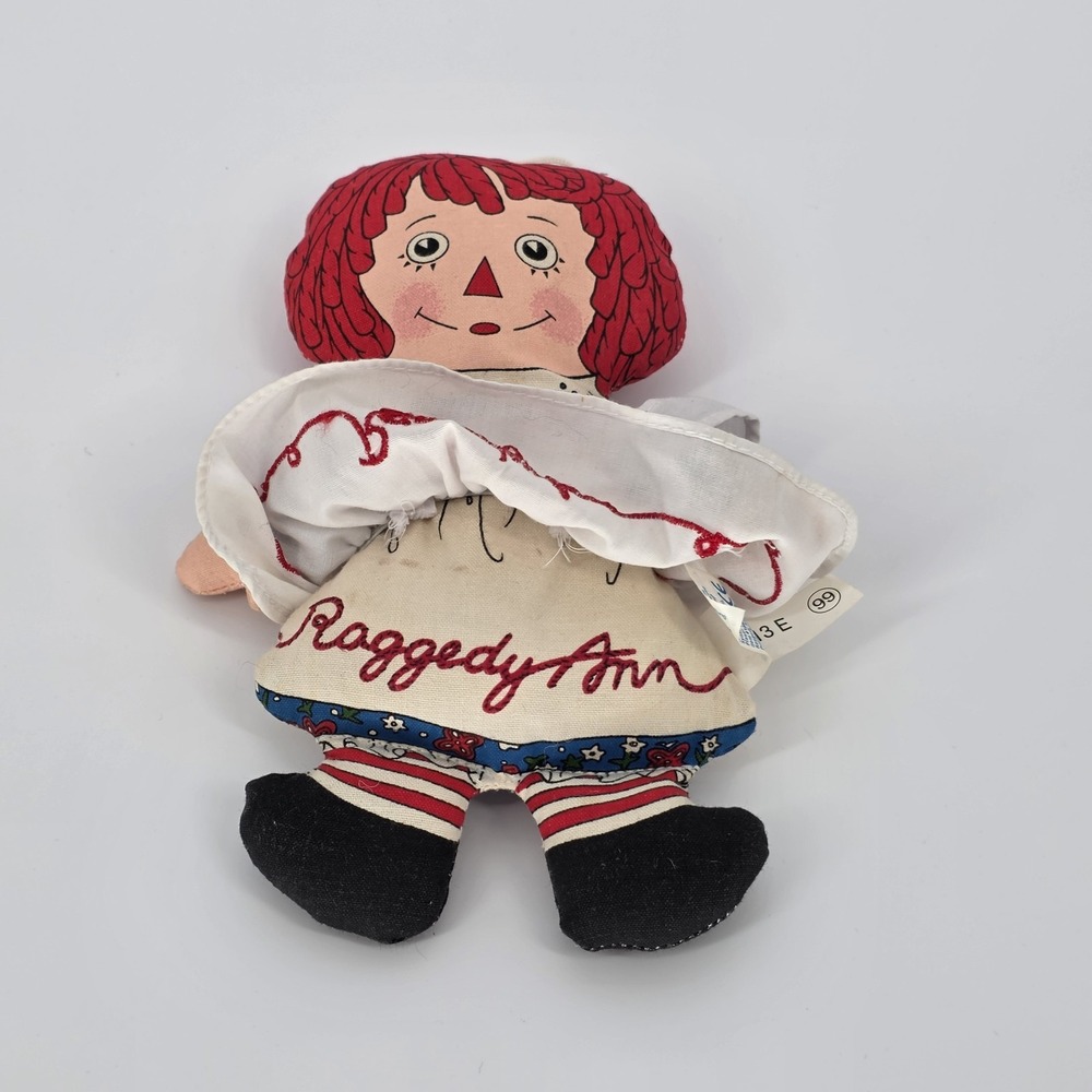 Vtg Applause Raggedy Ann Doll Beanbag Soft Cloth Rare 7" Height Handheld Plush - Picture 4 of 8